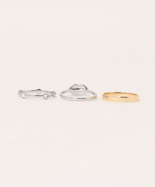 MARC JACOBS（マークジェイコブス）の「LIPS RING SET/ザ リップス リング セット（リング・レディース・ゴールド系その他・ONE SIZE/7）」の4枚目の写真