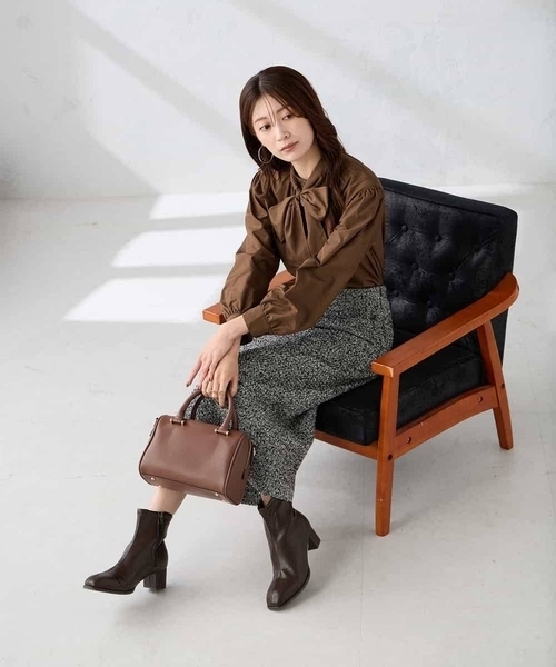 a.v.v（アーヴェヴェ）の「ロービングツイードナロースカート（スカート・レディース・チャコールグレー/ブラック・36/38/40）」の15枚目の写真