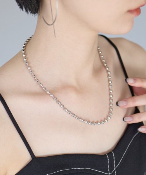 ciite'（シーテ）の「ボールチェーンネックレス（ネックレス・レディース・シルバー/ゴールド・XL/L）」の2枚目の写真