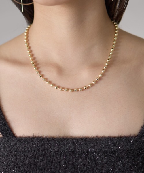 ciite'（シーテ）の「ボールチェーンネックレス（ネックレス・レディース・シルバー/ゴールド・XL/L）」の18枚目の写真