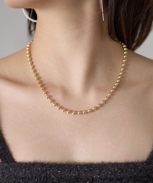 ciite'（シーテ）の「ボールチェーンネックレス（ネックレス・レディース・シルバー/ゴールド・XL/L）」の17枚目の写真