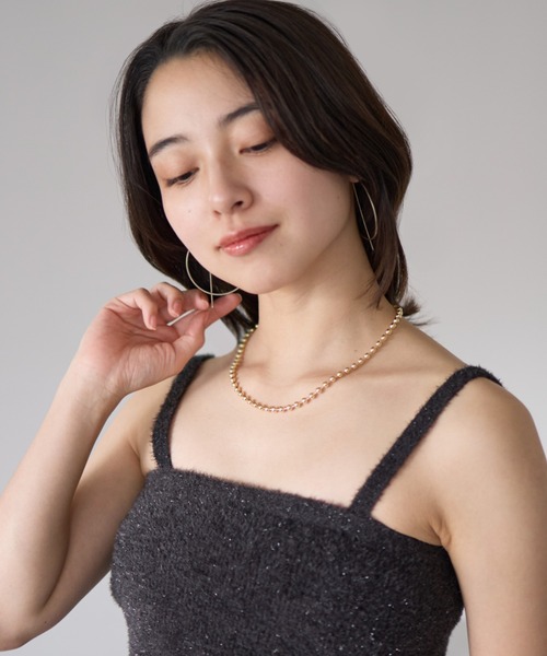 ciite'（シーテ）の「ボールチェーンネックレス（ネックレス・レディース・シルバー/ゴールド・XL/L）」の19枚目の写真