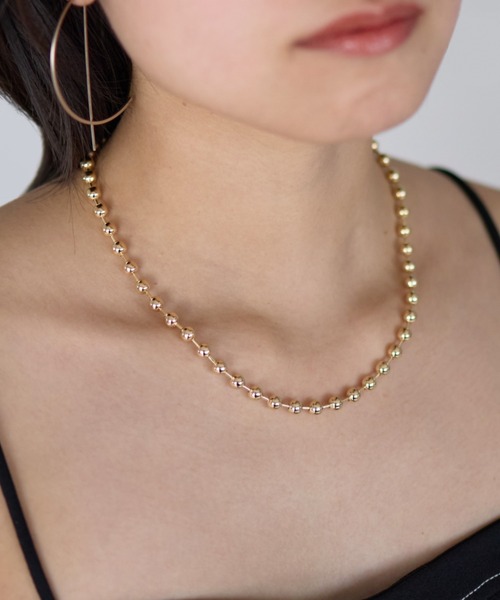 ciite'（シーテ）の「ボールチェーンネックレス（ネックレス・レディース・シルバー/ゴールド・XL/L）」の16枚目の写真