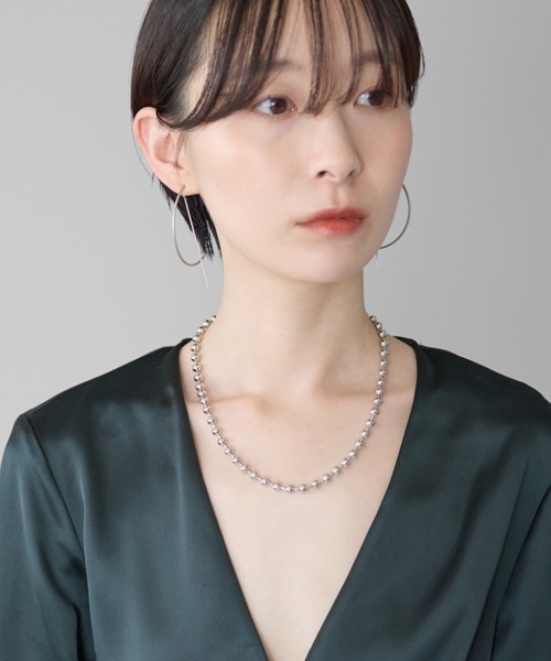 ciite'（シーテ）の「ボールチェーンネックレス（ネックレス・レディース・シルバー/ゴールド・XL/L）」の3枚目の写真