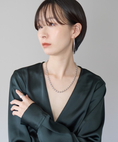 ciite'（シーテ）の「ボールチェーンネックレス（ネックレス・レディース・シルバー/ゴールド・XL/L）」の21枚目の写真