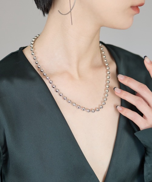 ciite'（シーテ）の「ボールチェーンネックレス（ネックレス・レディース・シルバー/ゴールド・XL/L）」の12枚目の写真