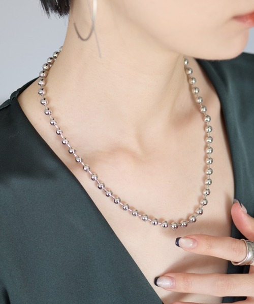 ciite'（シーテ）の「ボールチェーンネックレス（ネックレス・レディース・シルバー/ゴールド・XL/L）」の13枚目の写真