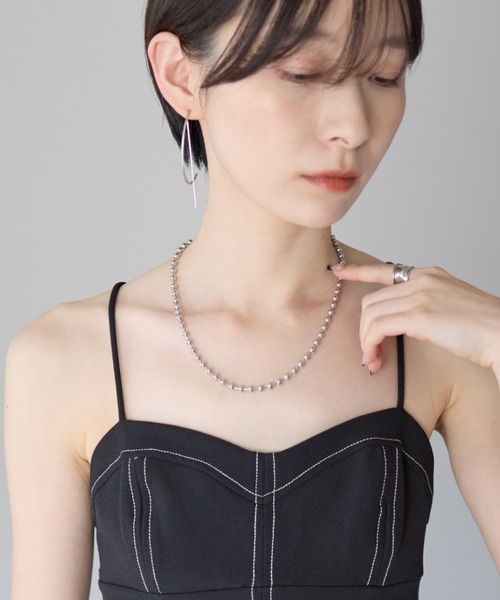 ciite'（シーテ）の「ボールチェーンネックレス（ネックレス・レディース・シルバー/ゴールド・XL/L）」の6枚目の写真