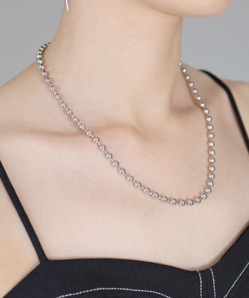 ciite'（シーテ）の「ボールチェーンネックレス（ネックレス・レディース・シルバー/ゴールド・XL/L）」の11枚目の写真