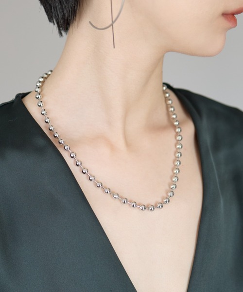 ciite'（シーテ）の「ボールチェーンネックレス（ネックレス・レディース・シルバー/ゴールド・XL/L）」の7枚目の写真