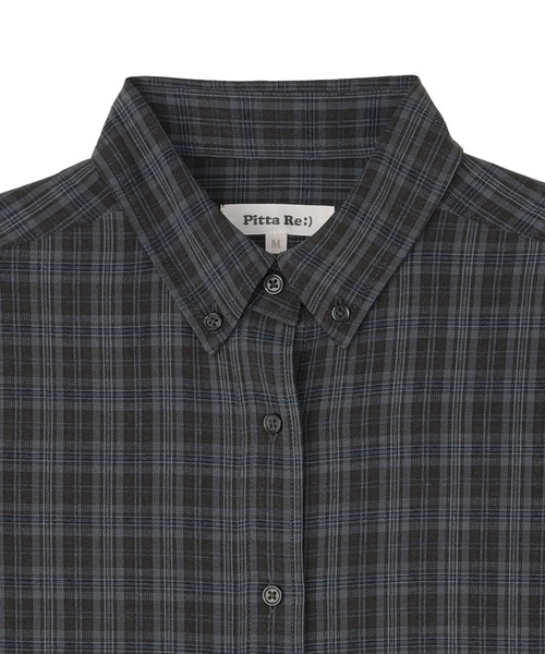 TOKYO SHIRTS(トウキョウシャツ)の「ボタンダウンチェックシャツ(シャツ/ブラウス・レディース・ネイビー/エンジ・M/L/LL)」の5枚目の写真
