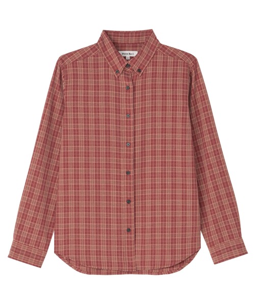 TOKYO SHIRTS(トウキョウシャツ)の「ボタンダウンチェックシャツ(シャツ/ブラウス・レディース・ネイビー/エンジ・M/L/LL)」の10枚目の写真