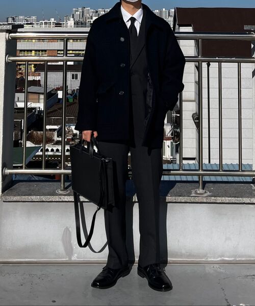 MUSINSA STANDARD（ムシンサスタンダード）の「セミワイドヒドゥンバンディングスラックス[チャコールグレー]（スラックス・メンズ・その他・42/30/26/27/28/29/38/36/34/32/31/33）」の9枚目の写真