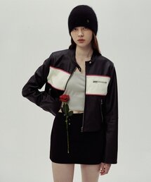FAUX LEATHER SLIM BIKER JACKET