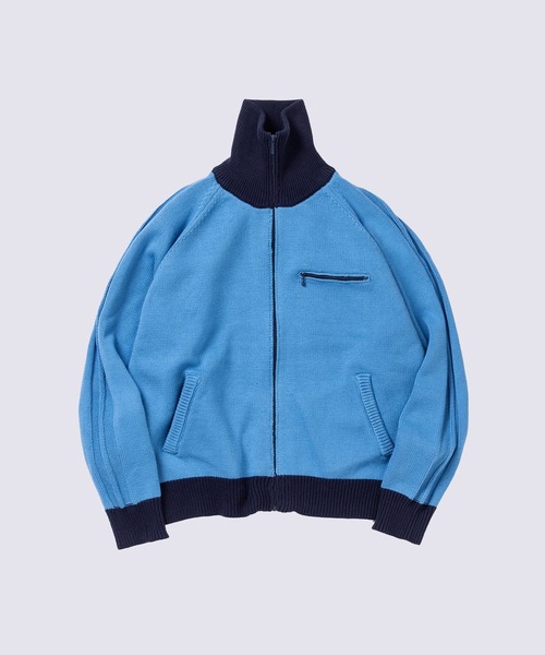 Anachronorm(アナクロノーム)の「【ANACHRONORM】BICOLOR DRIVERS KNIT(ニット/セーター・メンズ・レッド/ブルー・2/3)」の1枚目の写真