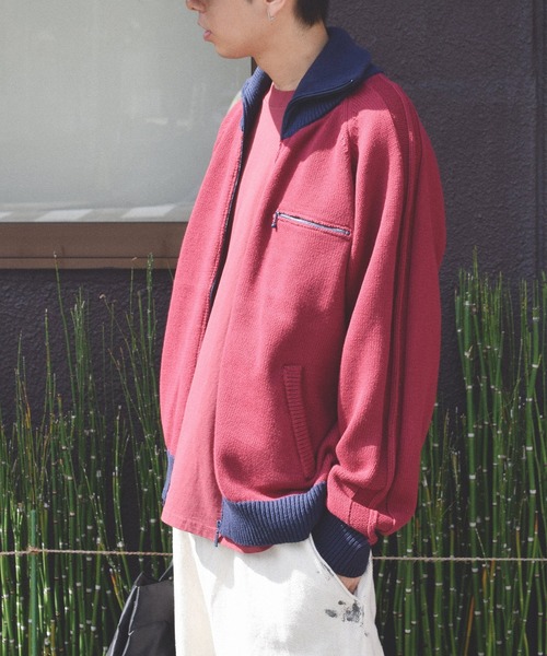 Anachronorm(アナクロノーム)の「【ANACHRONORM】BICOLOR DRIVERS KNIT(ニット/セーター・メンズ・レッド/ブルー・2/3)」の8枚目の写真