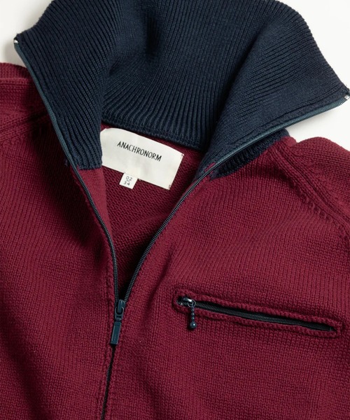 Anachronorm(アナクロノーム)の「【ANACHRONORM】BICOLOR DRIVERS KNIT(ニット/セーター・メンズ・レッド/ブルー・2/3)」の13枚目の写真
