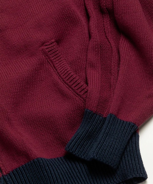Anachronorm(アナクロノーム)の「【ANACHRONORM】BICOLOR DRIVERS KNIT(ニット/セーター・メンズ・レッド/ブルー・2/3)」の15枚目の写真