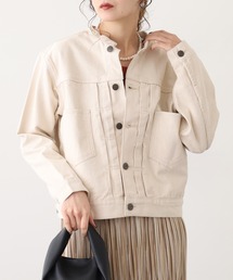 OMNES | ノーカラーデニムジャケット(デニムジャケット)