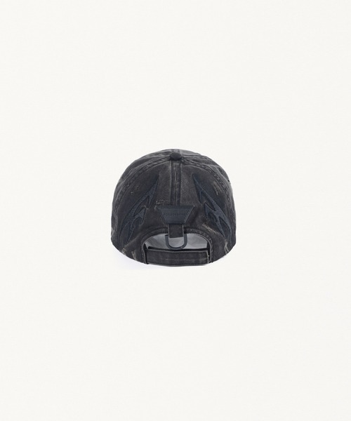FORSOMEONE(フォーサムワン)の「FORSOMEONE F-FLAME DAMAGE CAP(キャップ・メンズ・ブラック・FREE)」の4枚目の写真