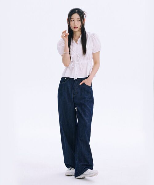 GLW(ジーエルダブリュ)の「リネンライクイージーワイドデニムパンツディープインディゴ(デニムパンツ・レディース・その他・LARGE/MEDIUM/SMALL/X-LARGE/X-SMALL/XX-SMALL)」の17枚目の写真
