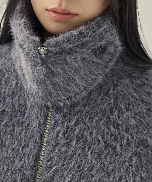 STUDIOUS（ステュディオス）の「【STUDIOUS/ステュディオス】《EC限定カラー》STAND COLLAR SHAGGY MIDDLE COAT/スタンドカラーシャギーミドルコート/軽アウター（その他アウター・レディース・ライトブルー/ベージュ/ダークグレー・FREE）」の15枚目の写真