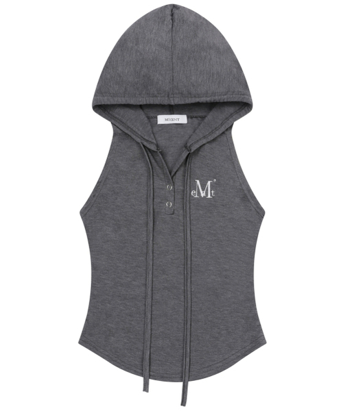 MUCENT(ムセント)の「ルエンシグネチャースリムフードスリーブレスナシ (4カラー)(Tシャツ/カットソー・レディース・チャコールグレー/グレー/ブラック/ホワイト・FREE)」の22枚目の写真