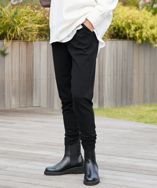 RIVE DROITE（リヴドロワ）の「【MYSELFbyRD（マイセルフバイリヴドロワ）】JERSEY PANTS（その他パンツ・レディース・チャコールグレー/ブラック・FREE）」の2枚目の写真