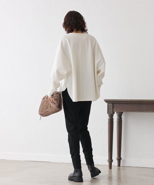 RIVE DROITE（リヴドロワ）の「【MYSELFbyRD（マイセルフバイリヴドロワ）】JERSEY PANTS（その他パンツ・レディース・チャコールグレー/ブラック・FREE）」の5枚目の写真