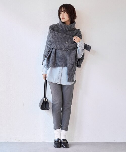 RIVE DROITE（リヴドロワ）の「【MYSELFbyRD（マイセルフバイリヴドロワ）】JERSEY PANTS（その他パンツ・レディース・チャコールグレー/ブラック・FREE）」の12枚目の写真