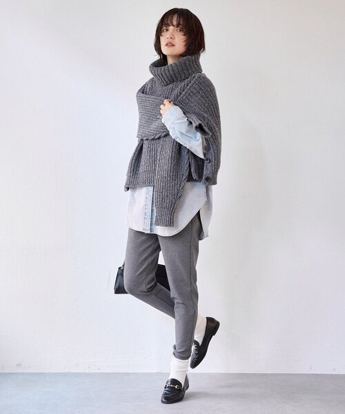 RIVE DROITE（リヴドロワ）の「【MYSELFbyRD（マイセルフバイリヴドロワ）】JERSEY PANTS（その他パンツ・レディース・チャコールグレー/ブラック・FREE）」の14枚目の写真