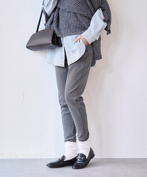 RIVE DROITE（リヴドロワ）の「【MYSELFbyRD（マイセルフバイリヴドロワ）】JERSEY PANTS（その他パンツ・レディース・チャコールグレー/ブラック・FREE）」の16枚目の写真