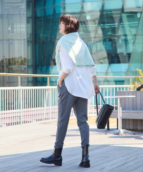 RIVE DROITE（リヴドロワ）の「【MYSELFbyRD（マイセルフバイリヴドロワ）】JERSEY PANTS（その他パンツ・レディース・チャコールグレー/ブラック・FREE）」の21枚目の写真