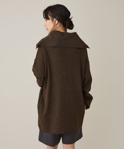 CRAFT STANDARD BOUTIQUE(クラフトスタンダードブティック)の「ビッグカラーコーディガン<ハンドウォッシャブル>(カーディガン/ボレロ・レディース・ブラウン/カーキ・FREE)」の8枚目の写真