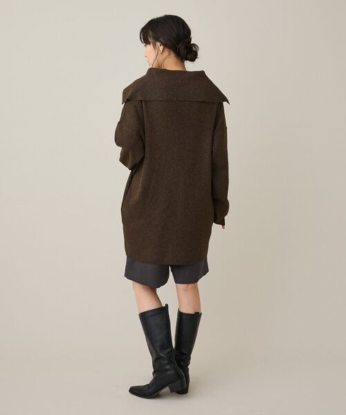 CRAFT STANDARD BOUTIQUE(クラフトスタンダードブティック)の「ビッグカラーコーディガン<ハンドウォッシャブル>(カーディガン/ボレロ・レディース・ブラウン/カーキ・FREE)」の12枚目の写真