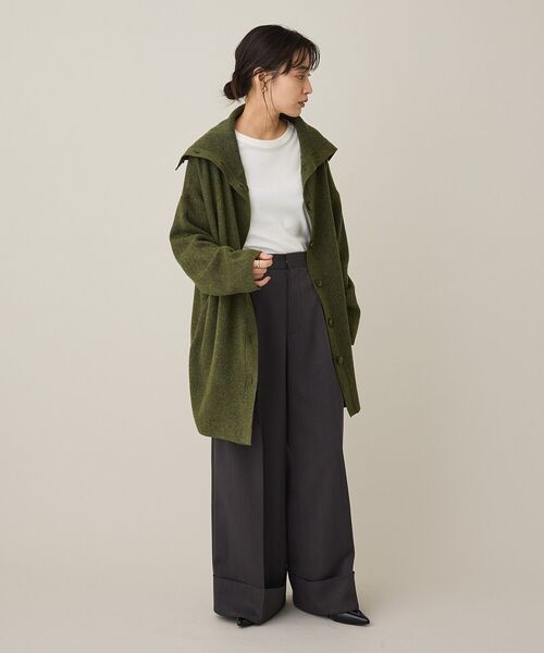 CRAFT STANDARD BOUTIQUE(クラフトスタンダードブティック)の「ビッグカラーコーディガン<ハンドウォッシャブル>(カーディガン/ボレロ・レディース・ブラウン/カーキ・FREE)」の18枚目の写真