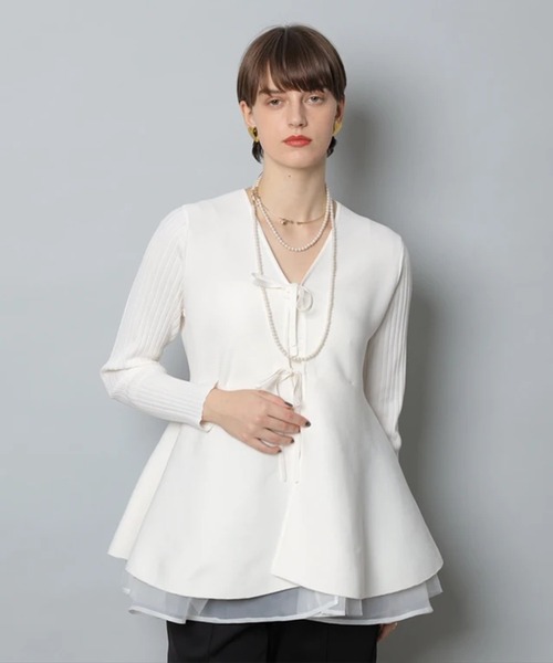 ペプラムカーデ（ニット/セーター）｜CADUNE（カデュネ）の