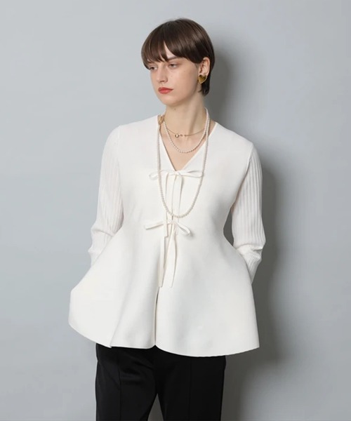 ペプラムカーデ（ニット/セーター）｜CADUNE（カデュネ）の