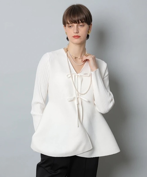 ペプラムカーデ（ニット/セーター）｜CADUNE（カデュネ）の