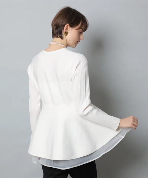 cadune ペプラムニットS ペプラムカーデ（ニット/セーター）｜CADUNE（カデュネ）の