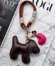 NOLITA LABORATORY（ノリータラボラトリー）の「【 NOLITA / ノリータ 】3WAY レザー ドッグチャーム バッグチャーム キーリング スマホストラップ フェイクレザー 大人かわいい キーホルダー（チャーム）」