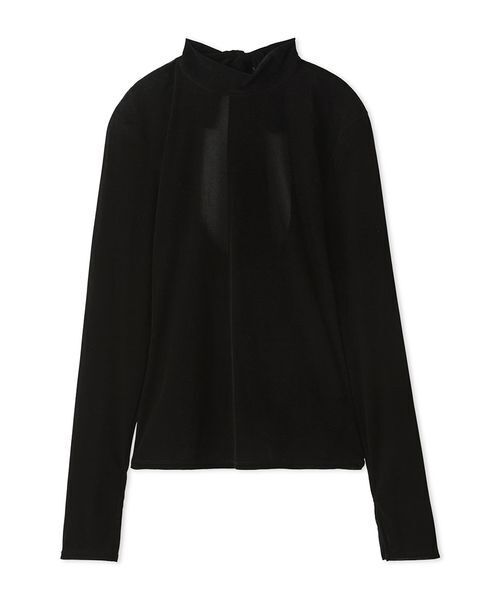 FRAY I.D（フレイアイディー）の「バックオープンフロッキーチュールトップス（Tシャツ/カットソー・レディース・ブラック/ボルドー/ピンク・F）」の7枚目の写真