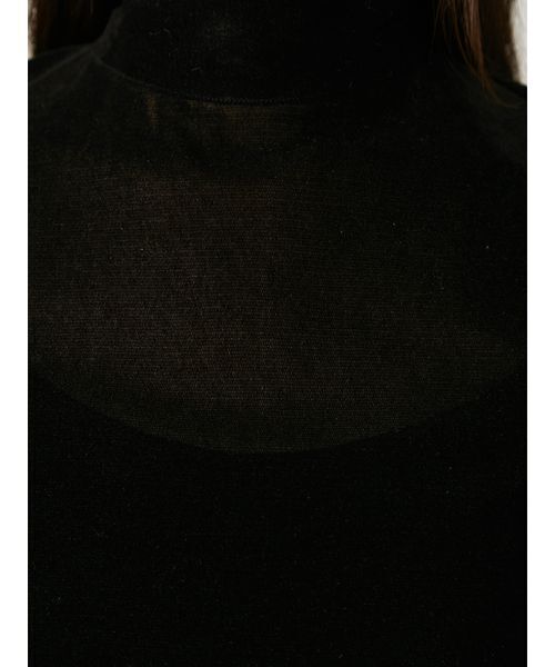 FRAY I.D（フレイアイディー）の「バックオープンフロッキーチュールトップス（Tシャツ/カットソー・レディース・ブラック/ボルドー/ピンク・F）」の15枚目の写真