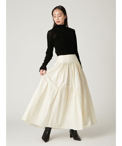 FRAY I.D（フレイアイディー）の「バックオープンフロッキーチュールトップス（Tシャツ/カットソー・レディース・ブラック/ボルドー/ピンク・F）」の19枚目の写真