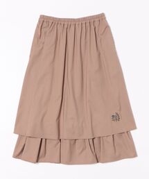 SUPER HAKKA（スーパーハッカ）の「ポリエステルレーヨンウールストレッチフローレットウィスパーワンポイント刺繍レイヤードティアードスカート（裏地付き）（スカート）」