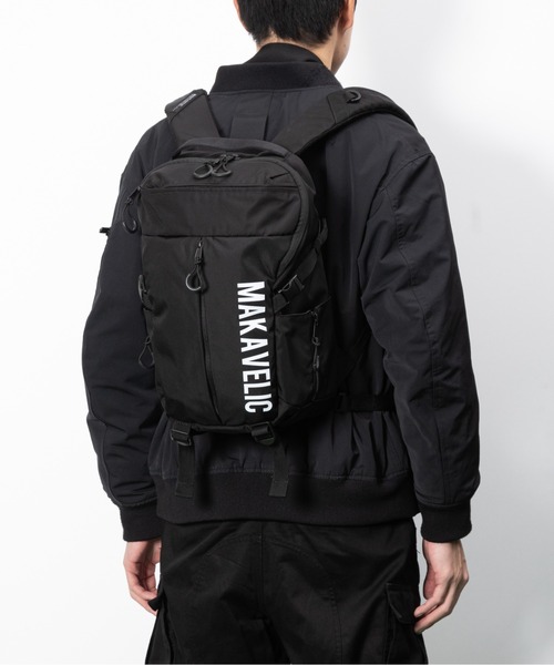 MAKAVELIC(マキャベリック)の「【RES】【MAKAVELIC】SCREENER BACKPACK(ボストンバッグ・メンズ・ブラック・FREE)」の2枚目の写真