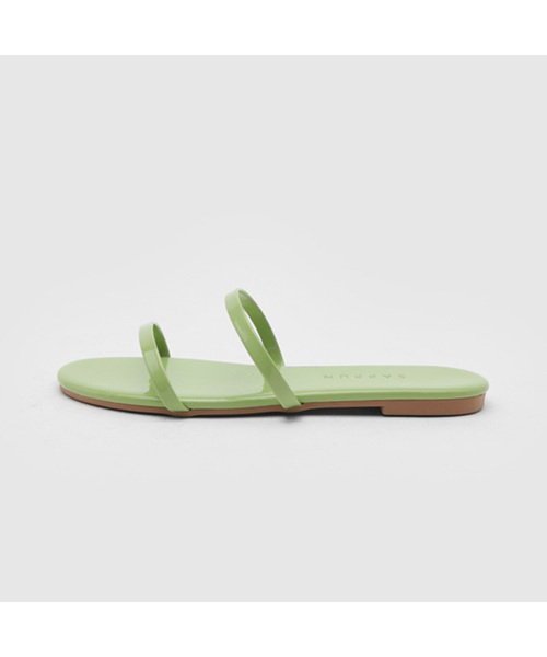 SAPPUN（サプン）の「Terroshoe Strap Slippers (1cm)（サンダル・レディース・イエロー/オレンジ/ミント/ベージュ/ラベンダー/ピンク/ホワイト/ブラウン/ライム/グリーン/ローズ/ブルー/ライトイエロー/グレー/ダークグリーン/アイボリー/ライトブルー/ライトピンク・22cm/22.5cm/23cm/23.5cm/24cm/24.5cm/25cm/25.5cm/26cm/21.5㎝）」の9枚目の写真