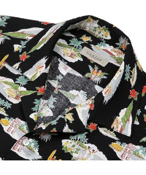 sortie(ソルティ)の「Cotton Seersucker Hawaiian Shirts (Black)(シャツ/ブラウス・メンズ・その他・LARGE/MEDIUM)」の3枚目の写真