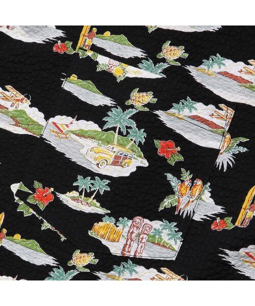 sortie(ソルティ)の「Cotton Seersucker Hawaiian Shirts (Black)(シャツ/ブラウス・メンズ・その他・LARGE/MEDIUM)」の4枚目の写真
