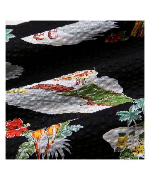 sortie(ソルティ)の「Cotton Seersucker Hawaiian Shirts (Black)(シャツ/ブラウス・メンズ・その他・LARGE/MEDIUM)」の5枚目の写真